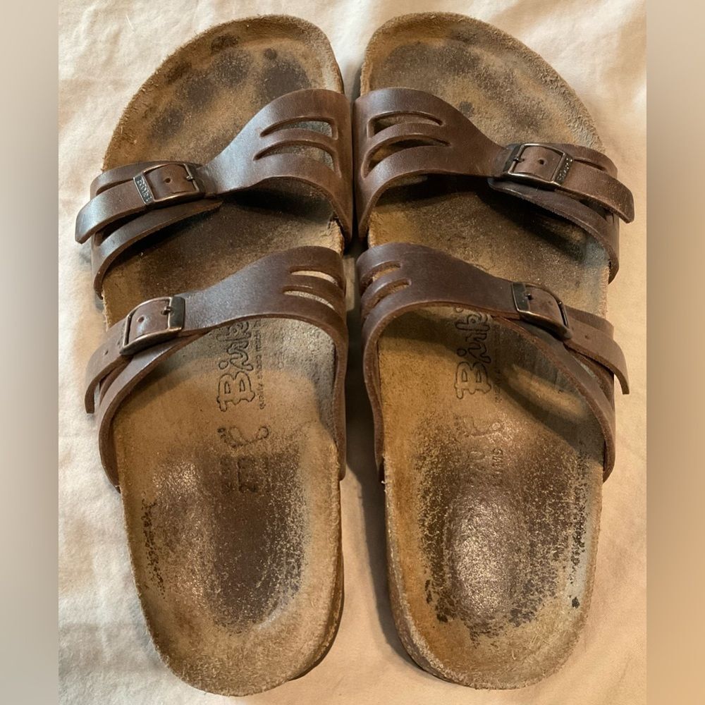 Birkenstock Brown Leather Birkis Size UK 42